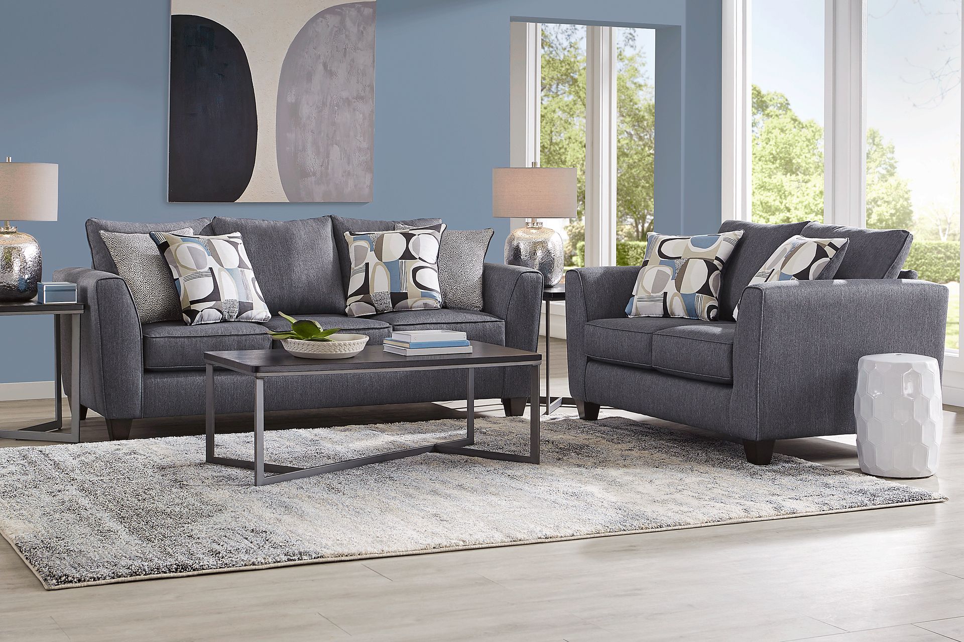 Marisol Bay Denim 2 Pc Living Room - Image 1