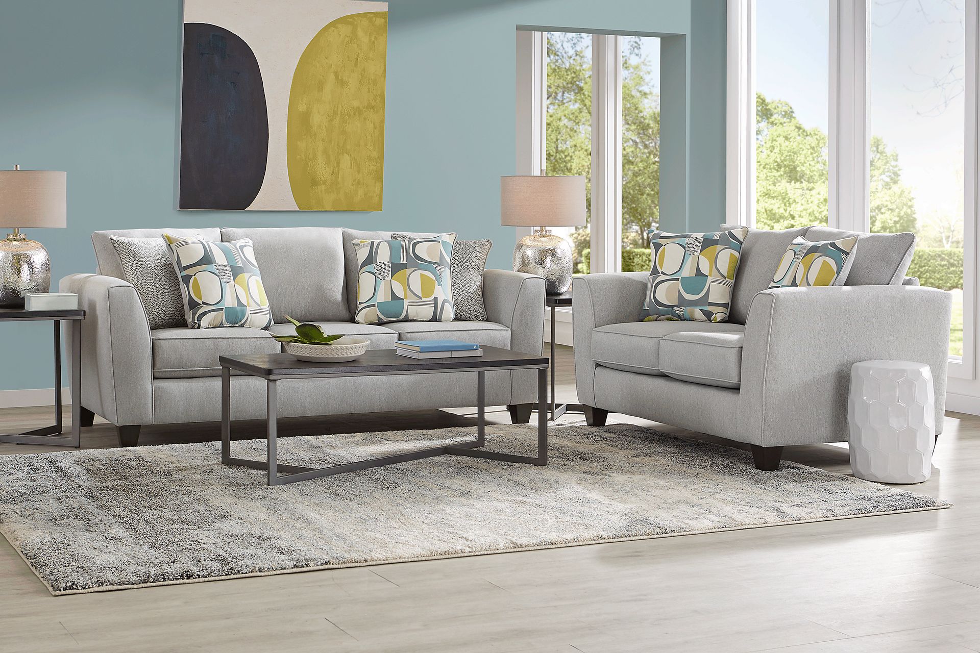 Marisol Bay Spa 7 Pc Living Room with Gel Foam Sleeper Sofa - Image 1