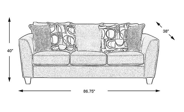 Dimension Image. Please refer to the Dimension Tab on this page for dimension details.