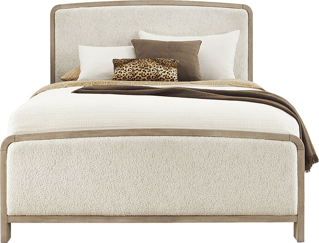 Marisole Taupe King Upholstered Bed