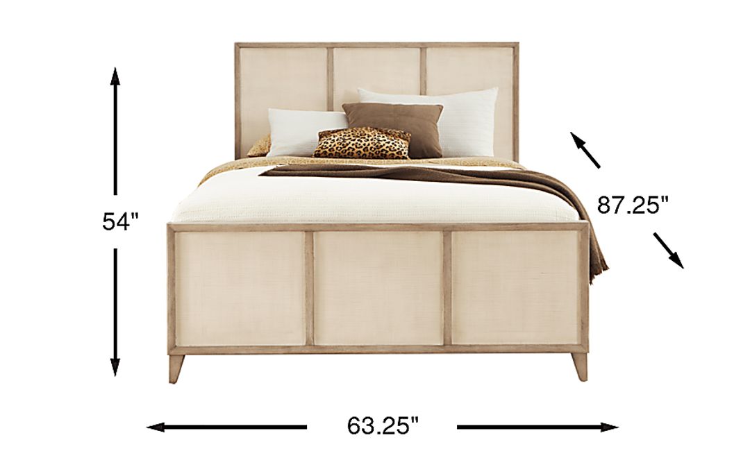 Marisole Taupe Queen Panel Bed