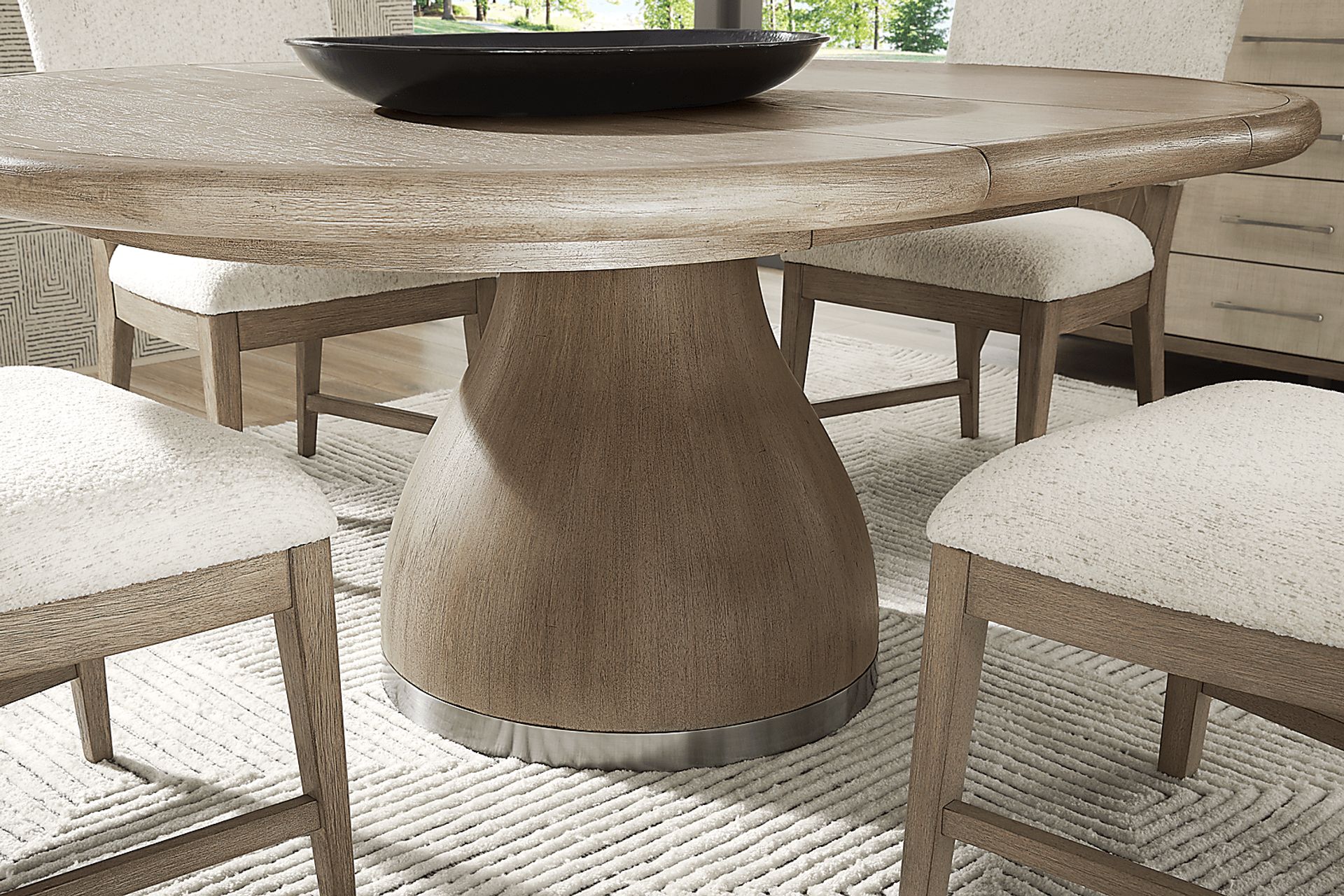 Marisole Taupe Round Dining Table - Image 5