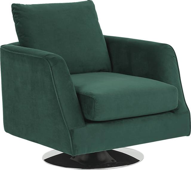 Marjorie Heights Green Swivel Chair - Thumbnail - Image 1