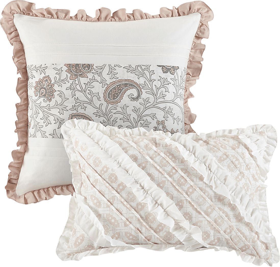 Marjory Blush 9 Pc King Comforter Set - Thumbnail 4