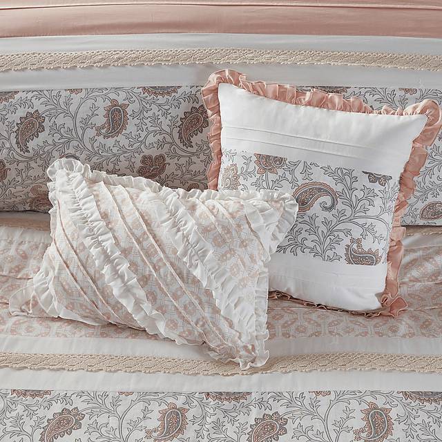 Marjory Blush 9 Pc Queen Comforter Set - Thumbnail - Image 14