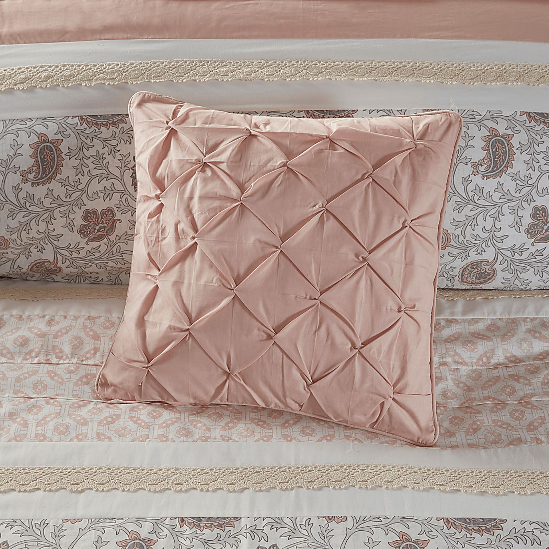 Marjory Blush 9 Pc Queen Comforter Set - Image 15
