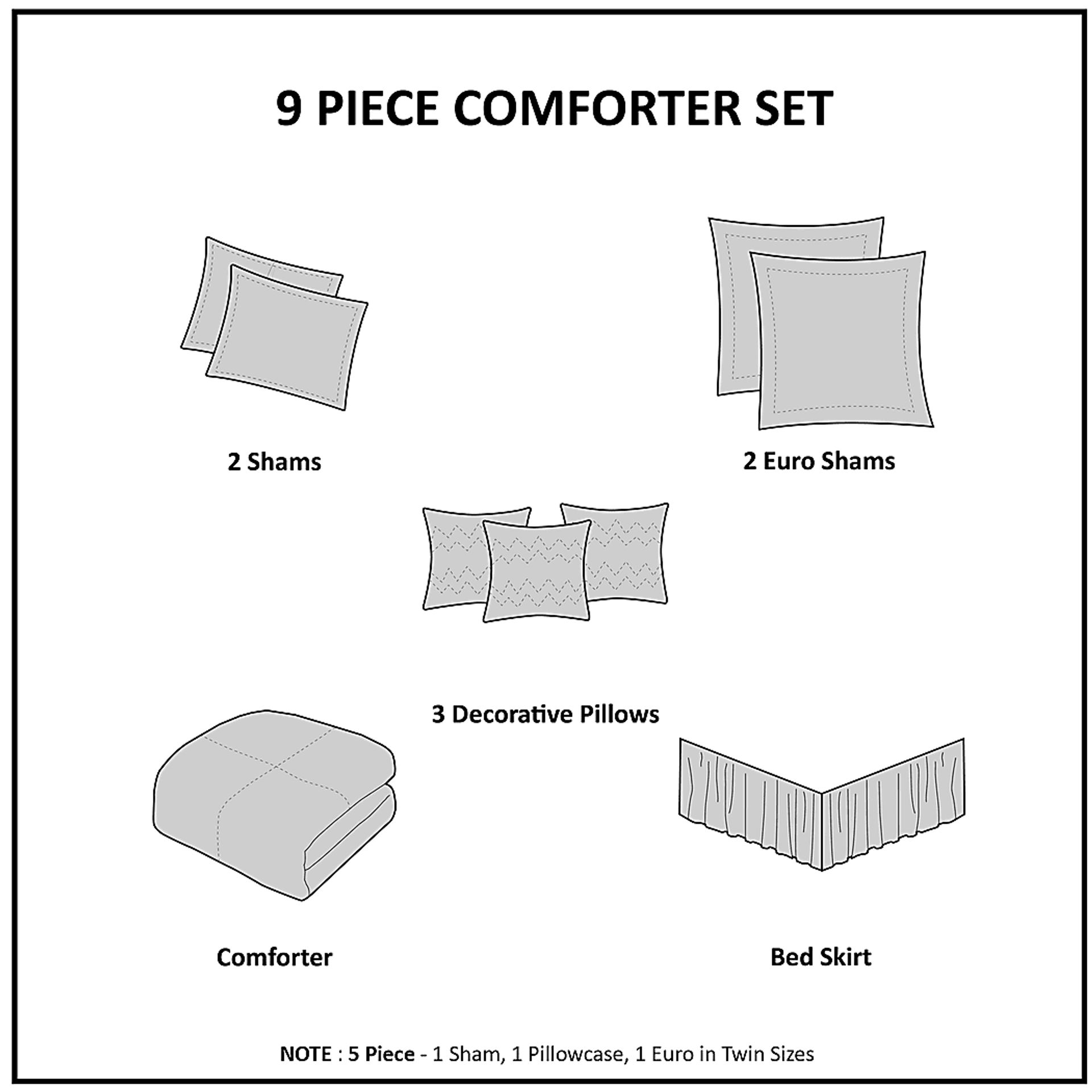 Marjory Blush 9 Pc Queen Comforter Set - Image 7