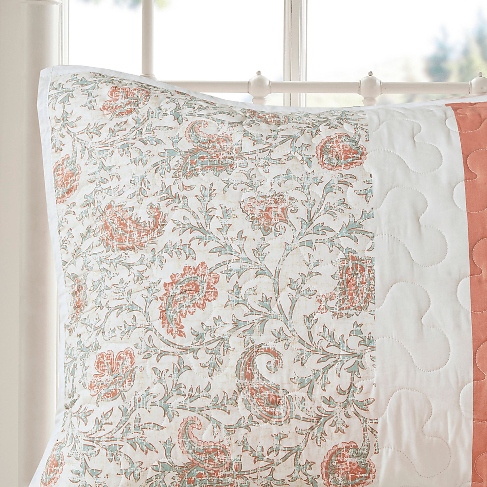 Marjory Coral 6 Pc Full/Queen Quilt Set - Image 2