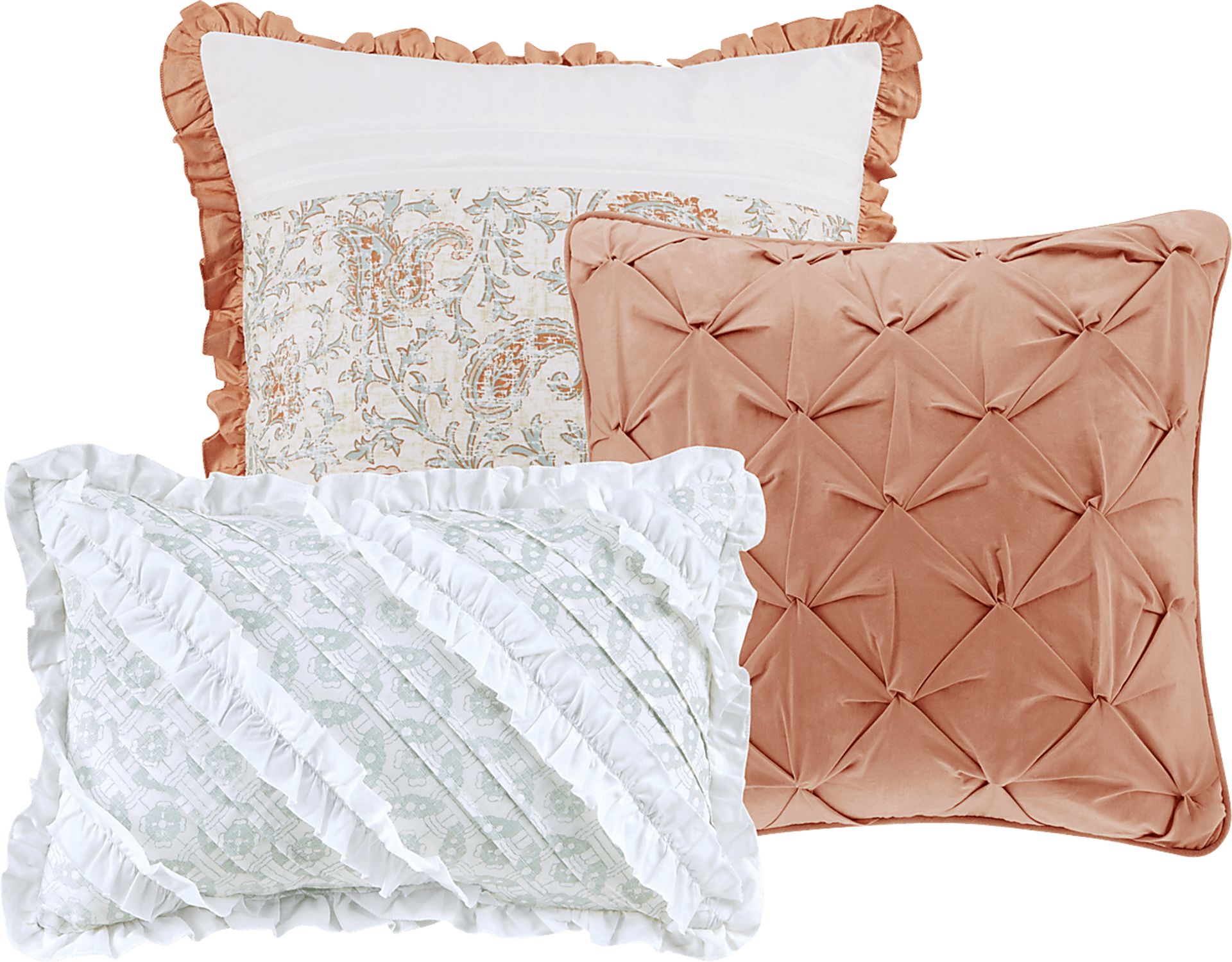 Marjory Coral 6 Pc Full/Queen Quilt Set - Image 6