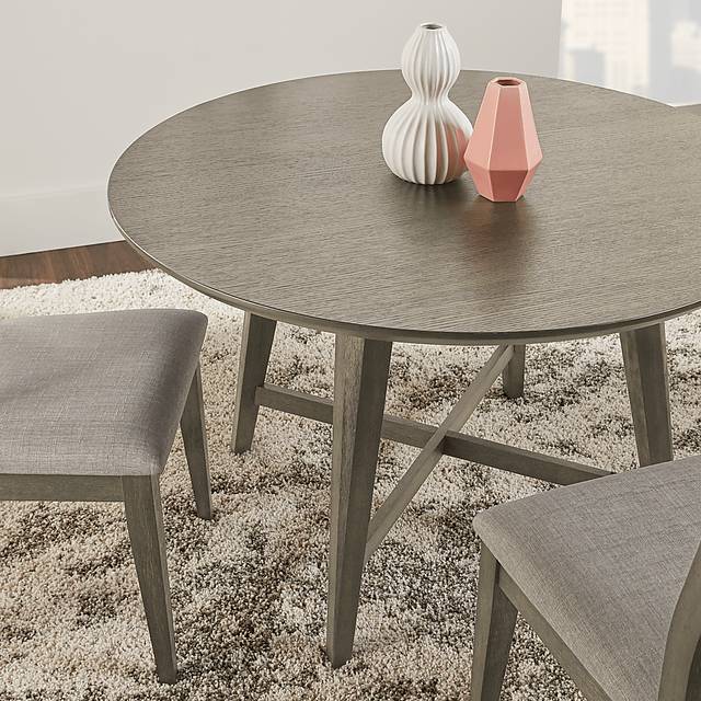 Market Street Gray Round Dining Table - Thumbnail - Image 2