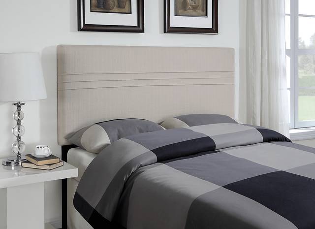 Marko Cream Queen Upholstered Headboard - Thumbnail - Image 1