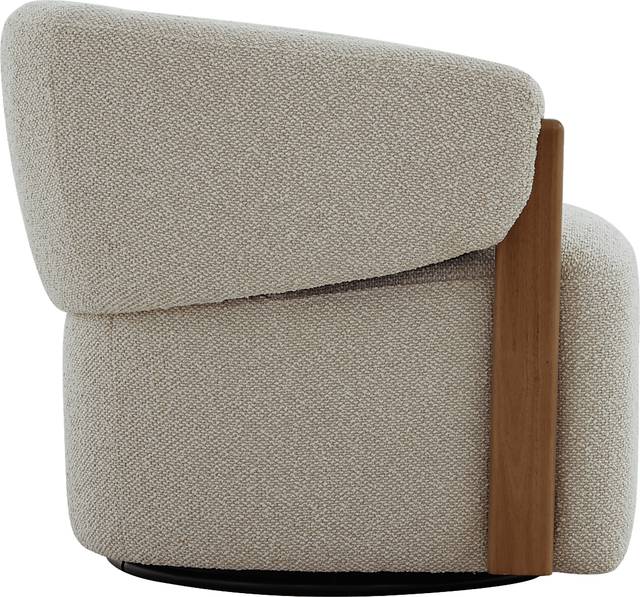 Marlene Beige Swivel Chair - Thumbnail - Image 3