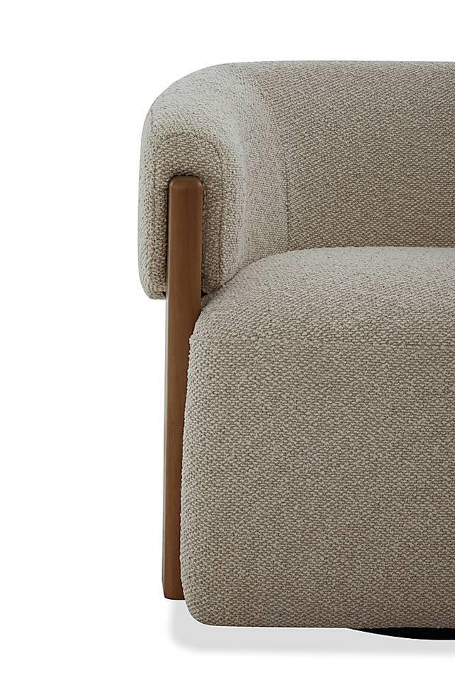 Marlene Beige Swivel Chair - Thumbnail - Image 4
