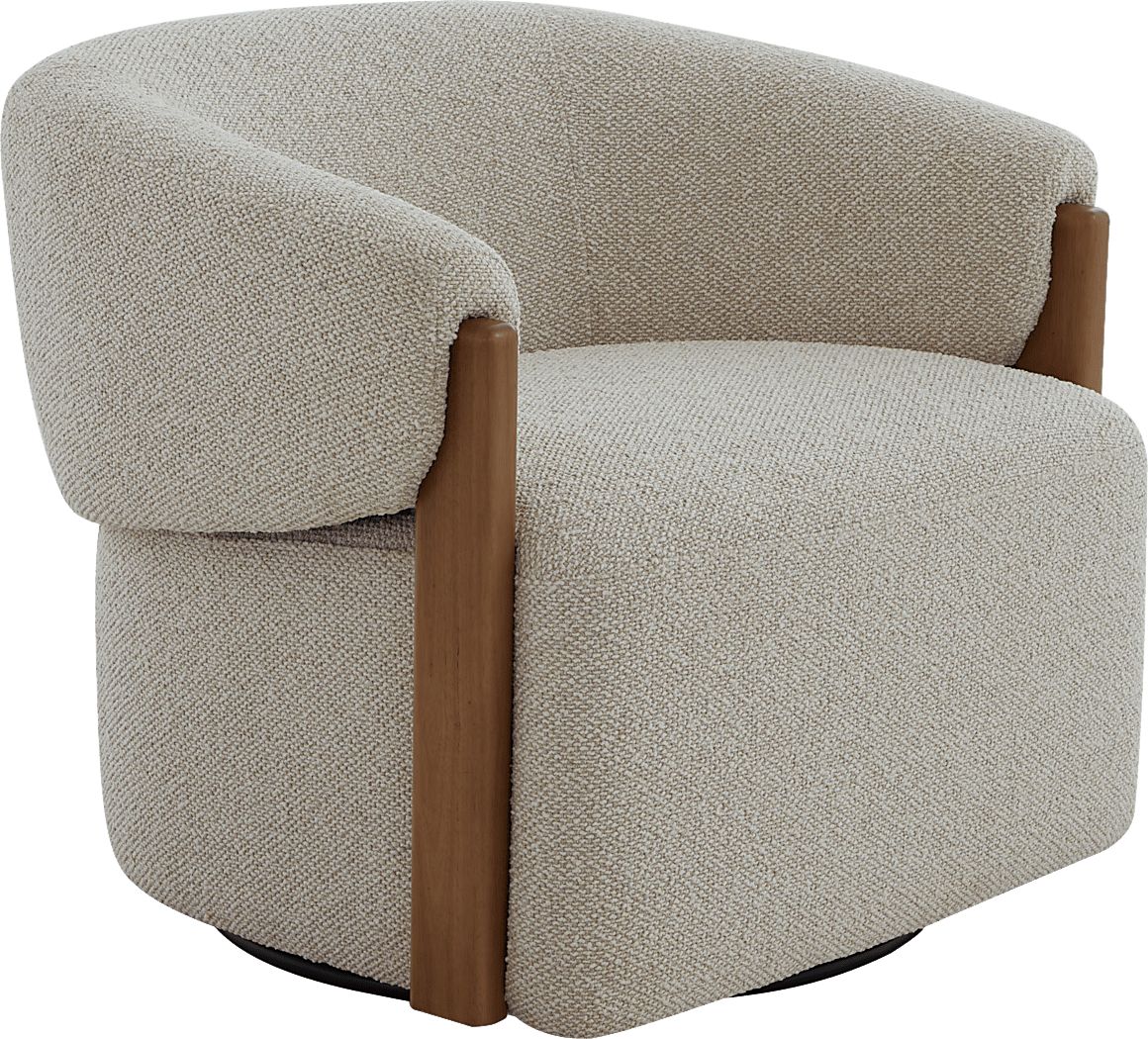 Marlene Beige Swivel Chair