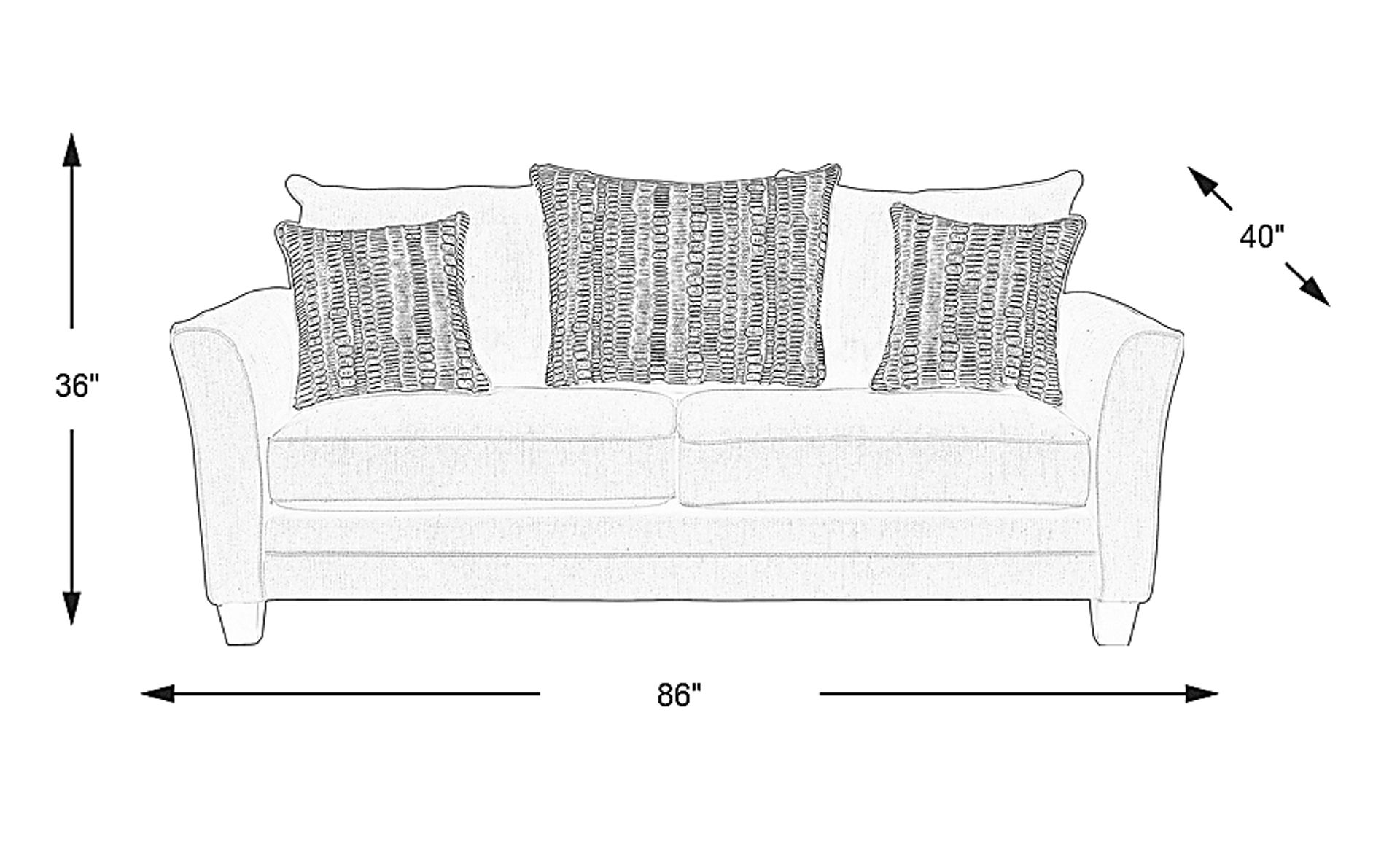 Dimension Image. Please refer to the Dimension Tab on this page for dimension details.