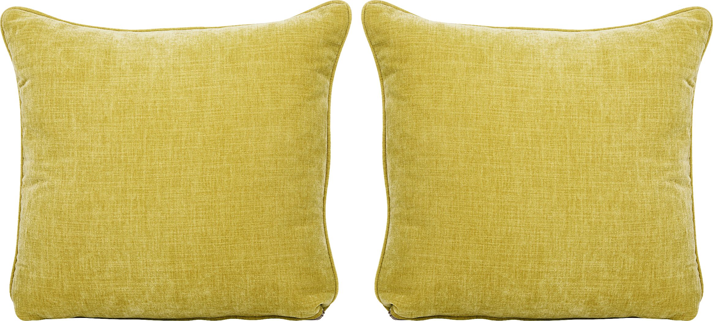 Marley Citron Yellow Chenille Fabric Set Of Pillows Rooms to Go