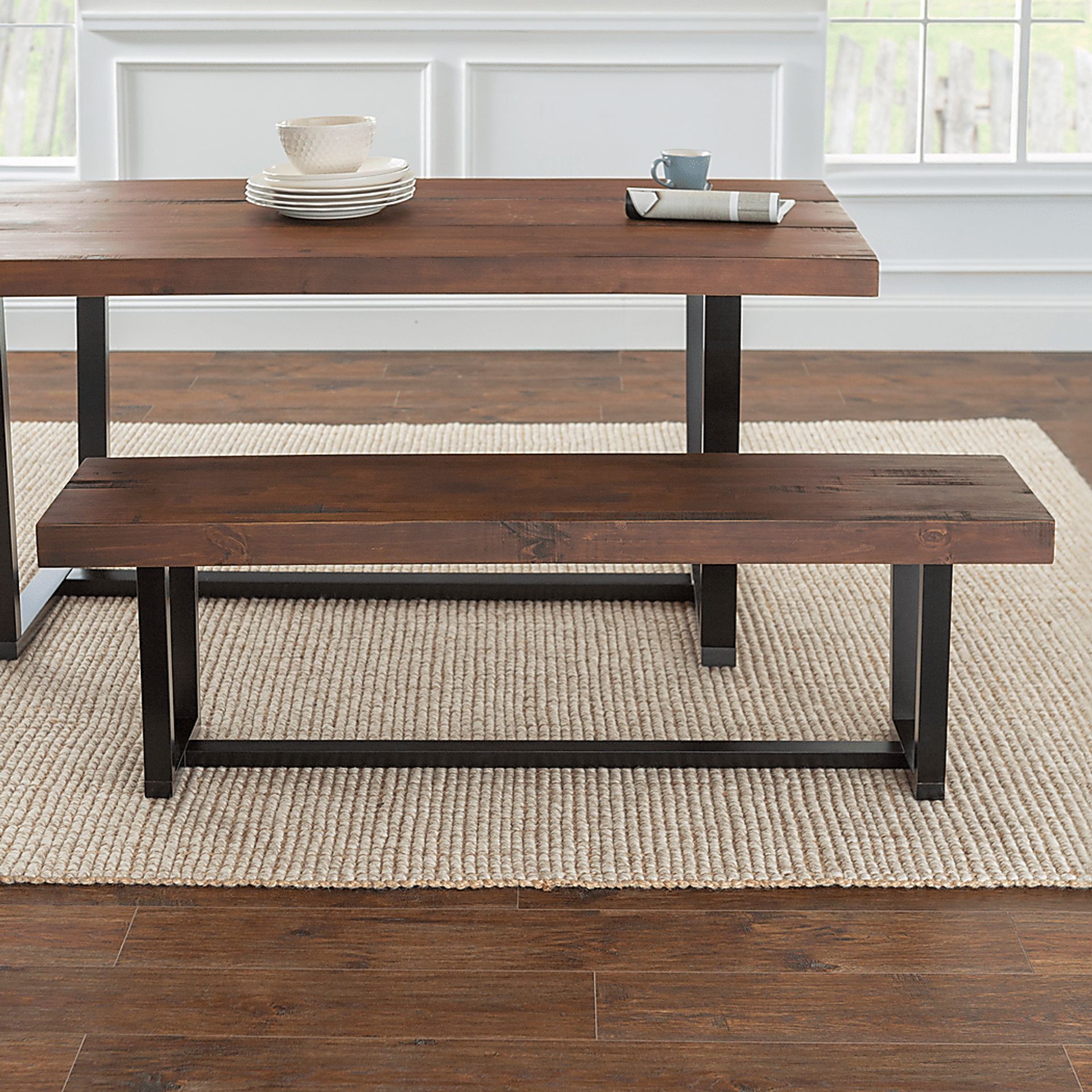 Marlinda Brown Dining Bench - Image 5