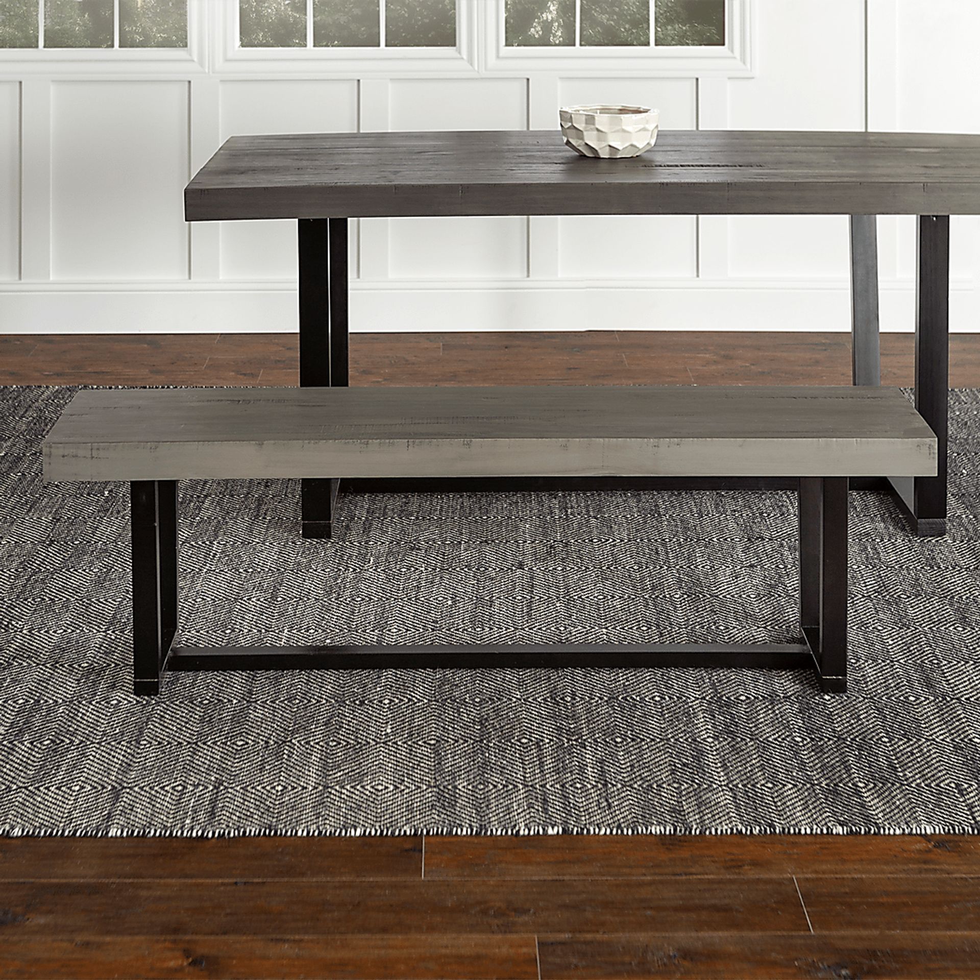 Marlinda Gray Dining Bench - Image 4