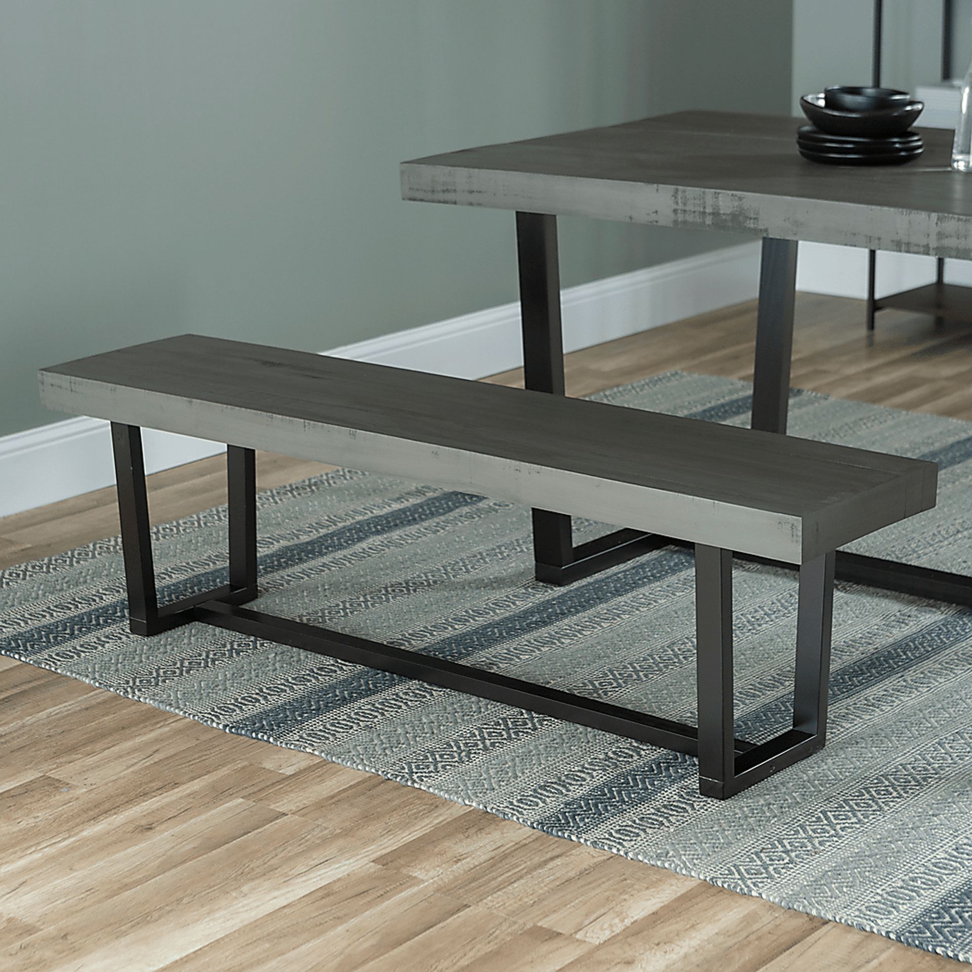 Marlinda Gray Dining Bench - Image 5