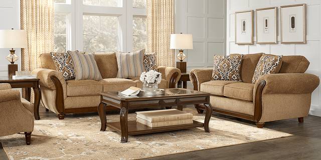 Marlington Golden Beige 3 Pc Living Room - Thumbnail - Image 1