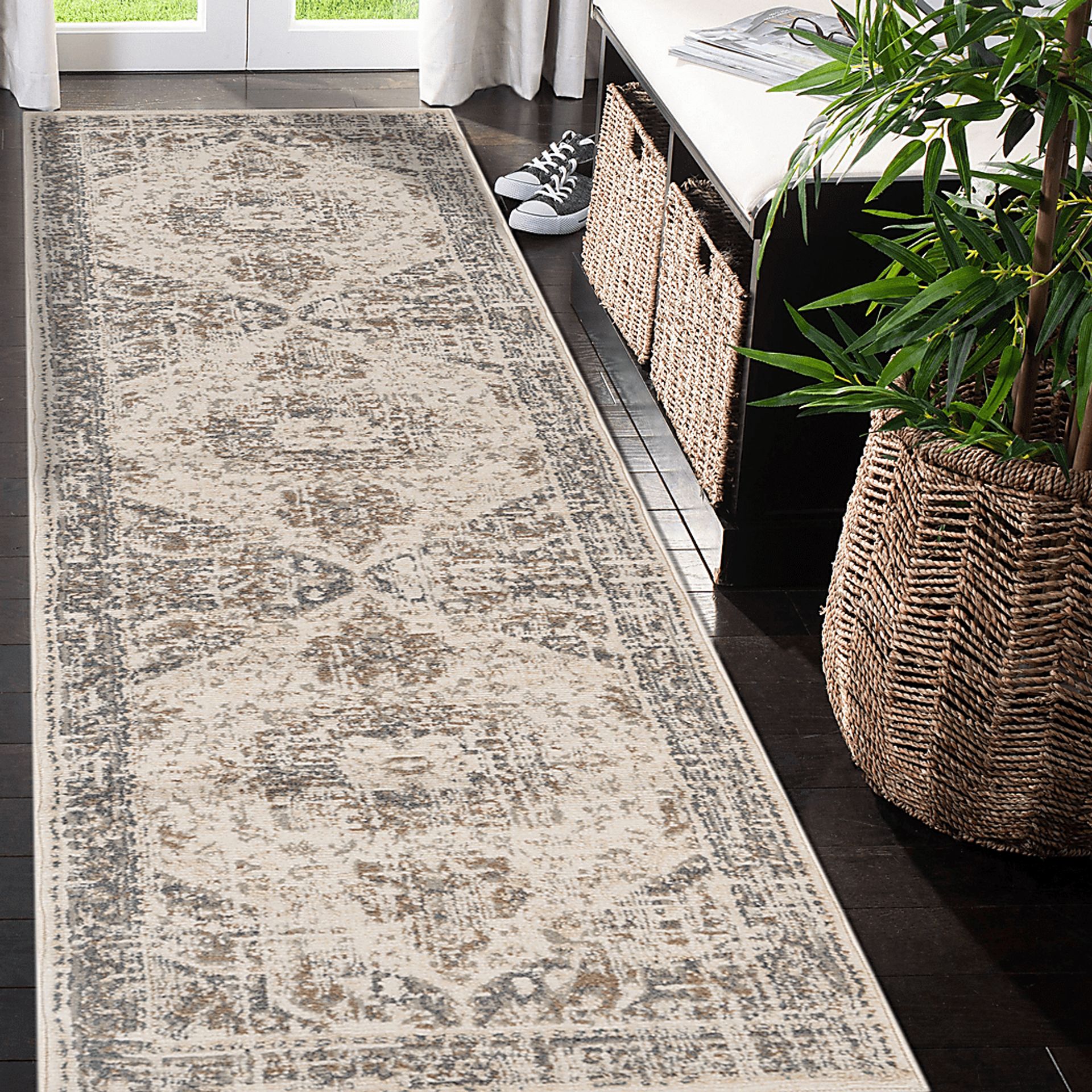 Marllan Beige 2'7 x 10' Runner Rug - Image 2