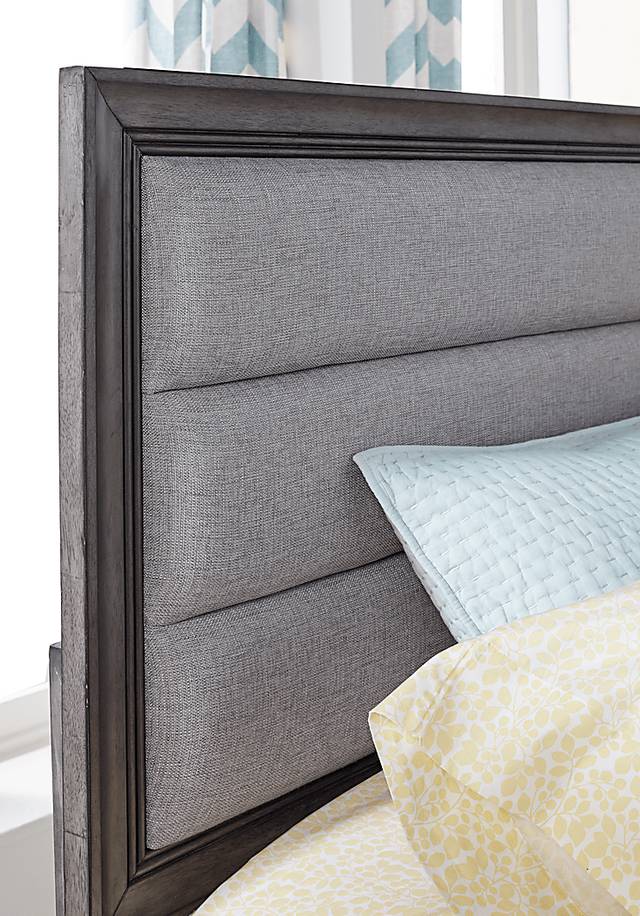 Marlow Gray 5 Pc King Panel Bedroom - Thumbnail - Image 3