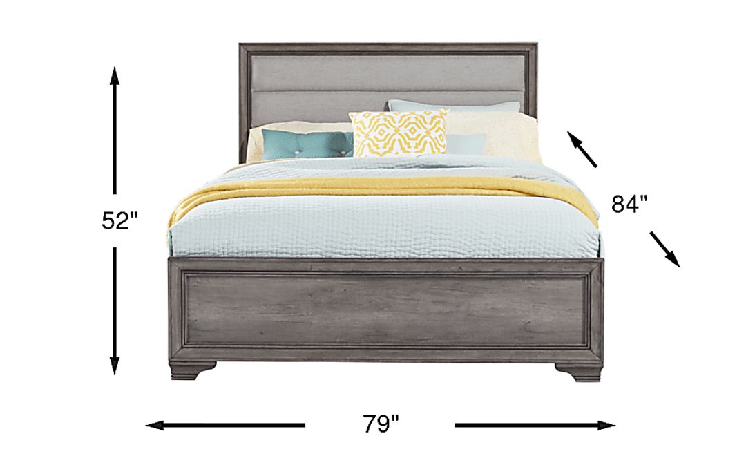 Marlow Gray 3 Pc King Panel Bed