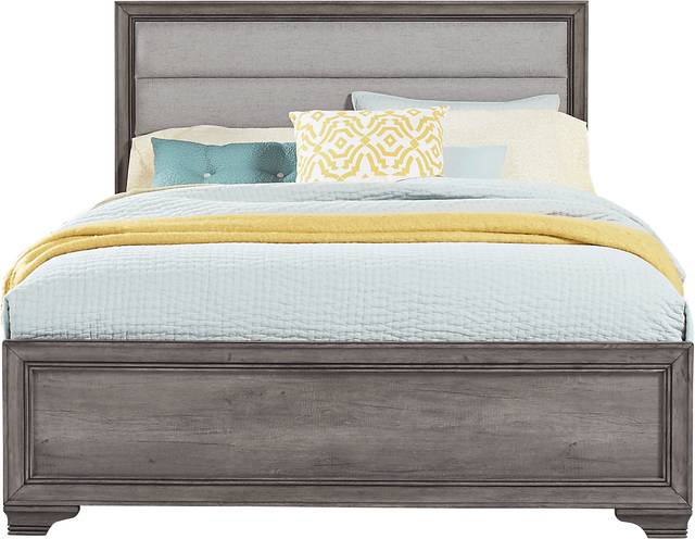 Marlow Gray 3 Pc King Panel Bed - Thumbnail - Image 1