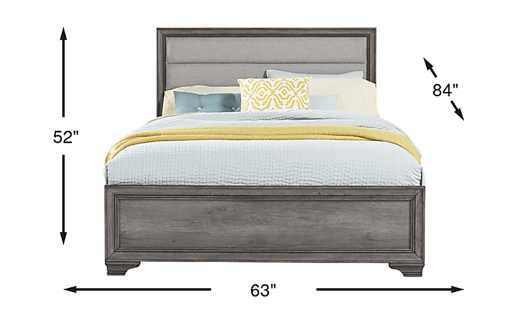 Marlow Gray 3 Pc Queen Panel Bed