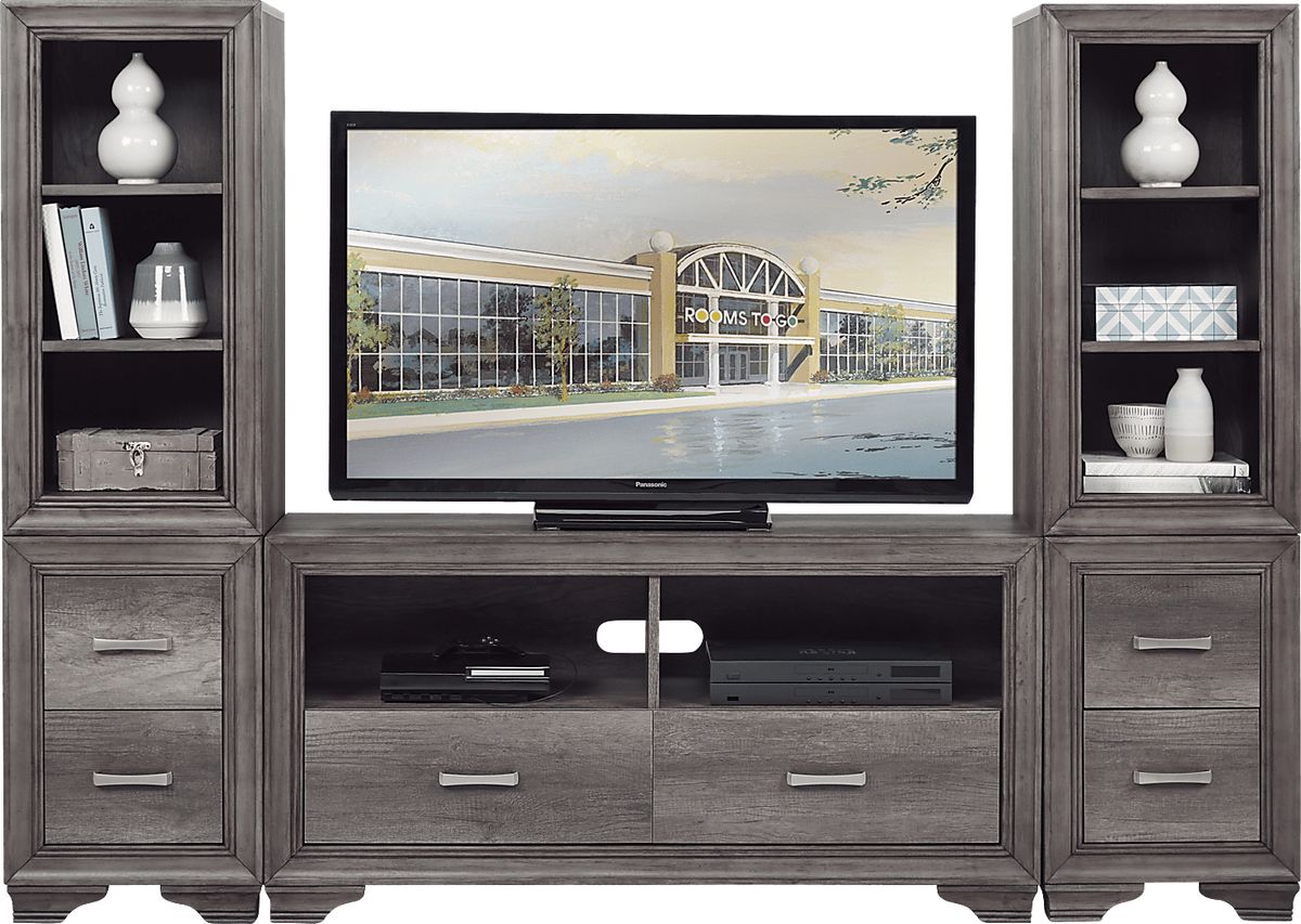 Marlow Gray 3 Pc Wall Unit Rooms to Go