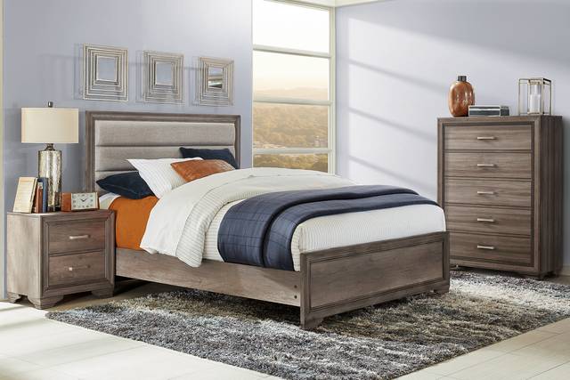 Marlow Gray 5 Pc Queen Panel Bedroom - Thumbnail - Image 1