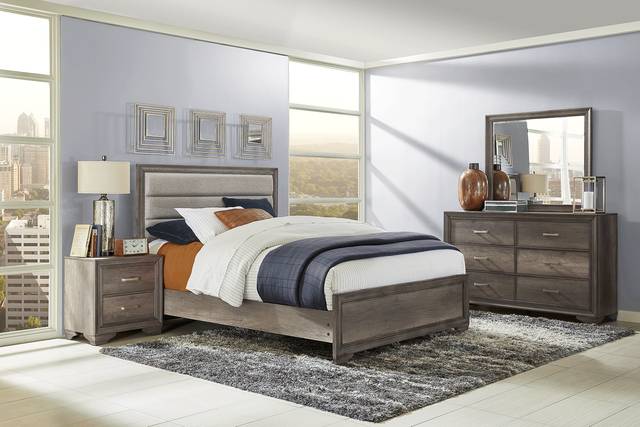 Marlow Gray 5 Pc Queen Panel Bedroom - Thumbnail - Image 1