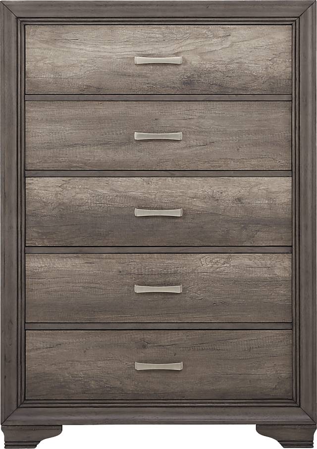 Marlow Gray 5 Pc Queen Panel Bedroom - Thumbnail - Image 5