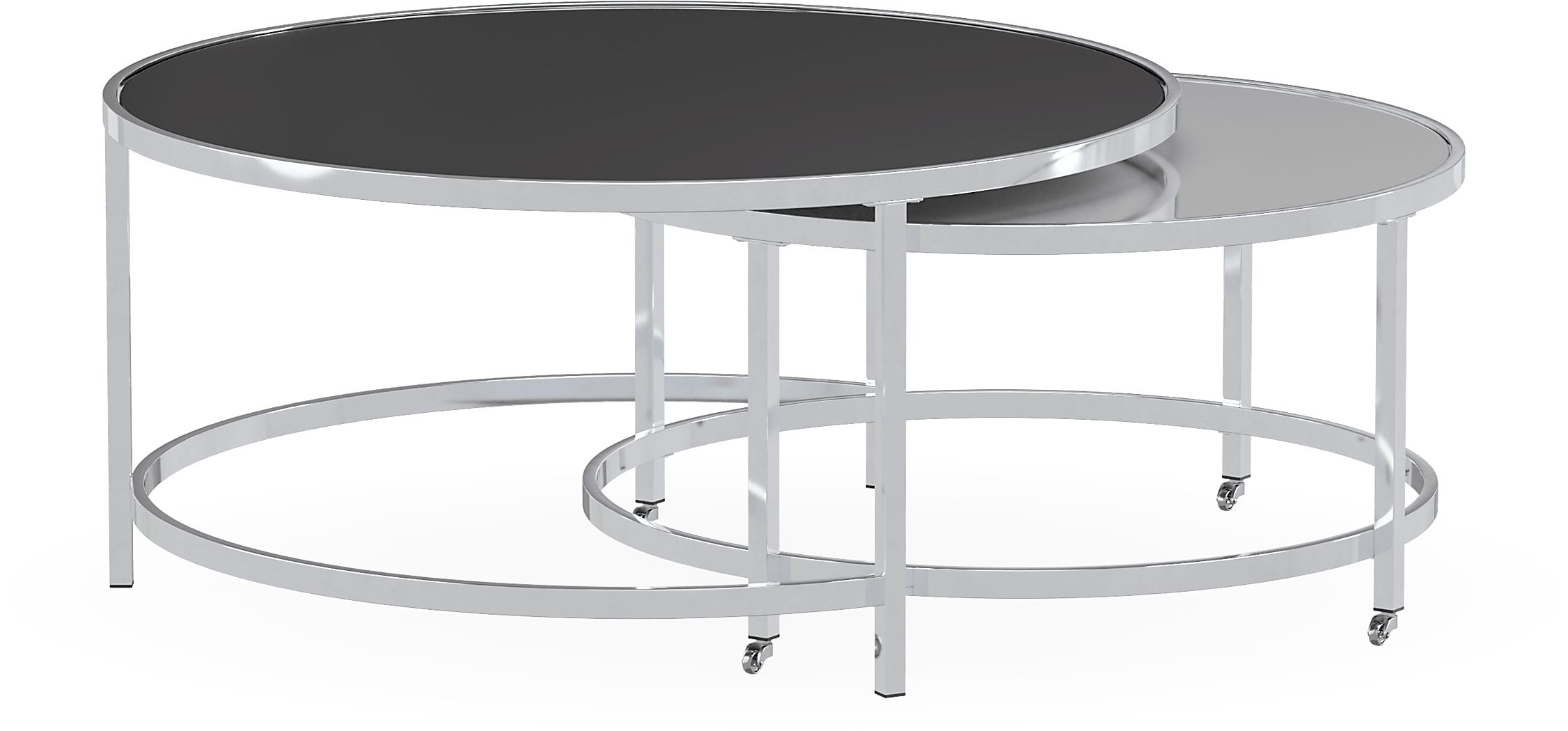 Marlow Heights Black Nesting Cocktail Table, Set of 2