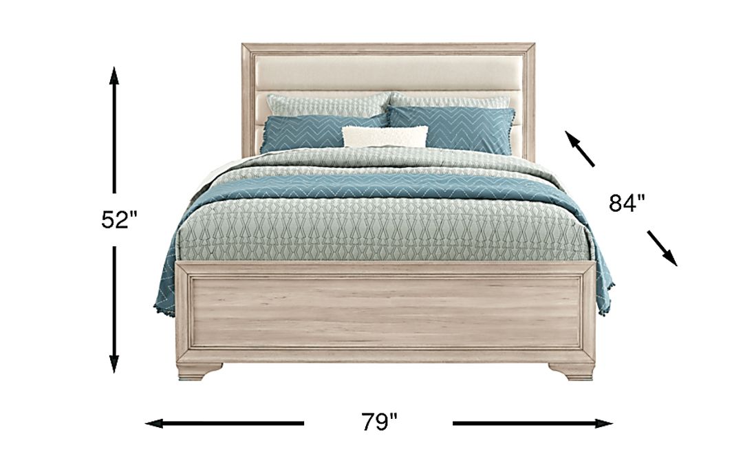 Marlow Natural 3 Pc King Panel Bed
