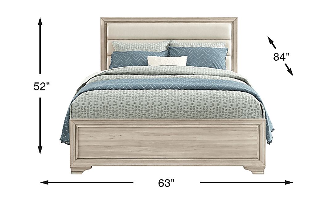 Marlow Natural 3 Pc Queen Panel Bed