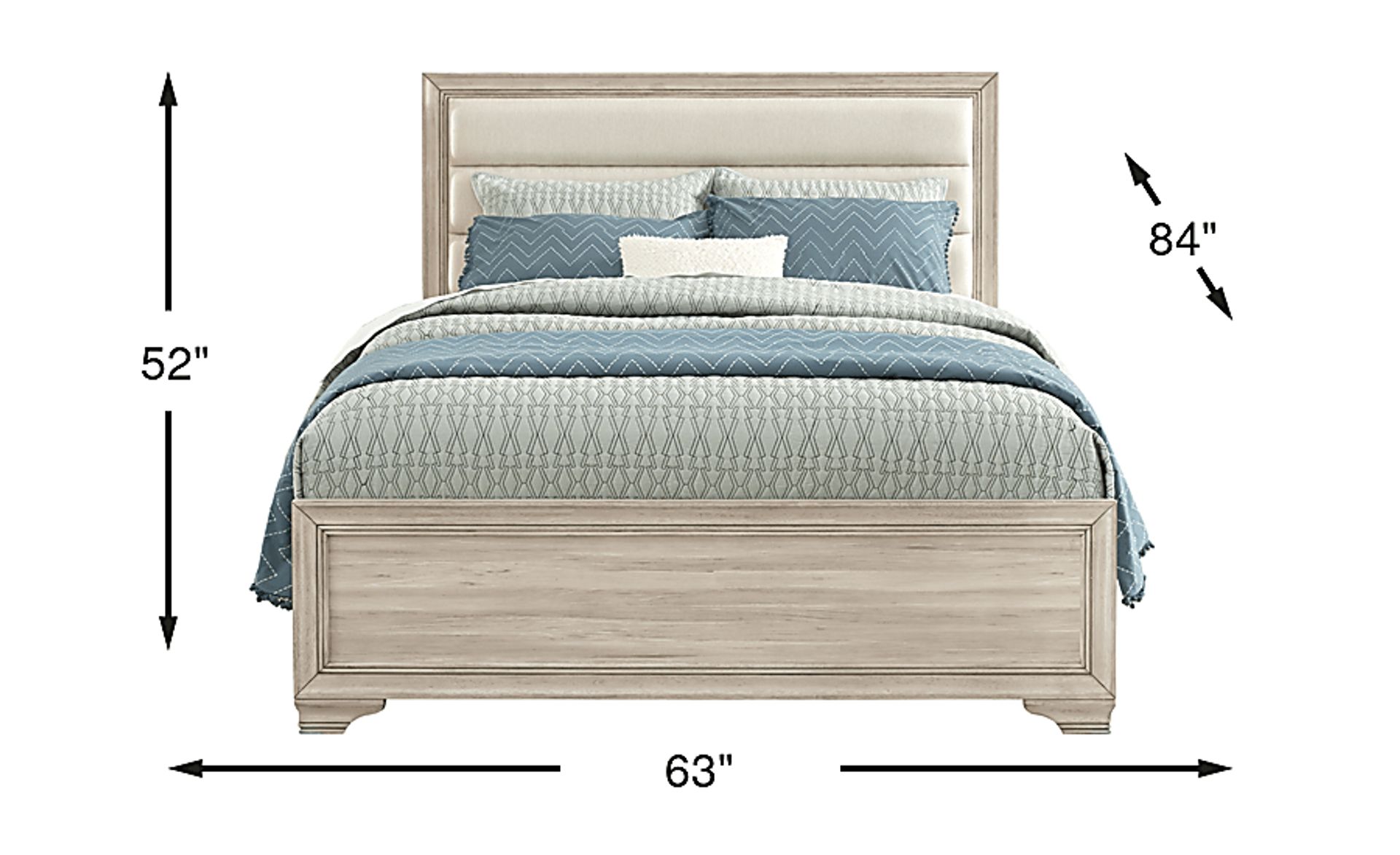 Marlow Natural Light Wood 3 Pc Queen Panel Bed Rooms to Go