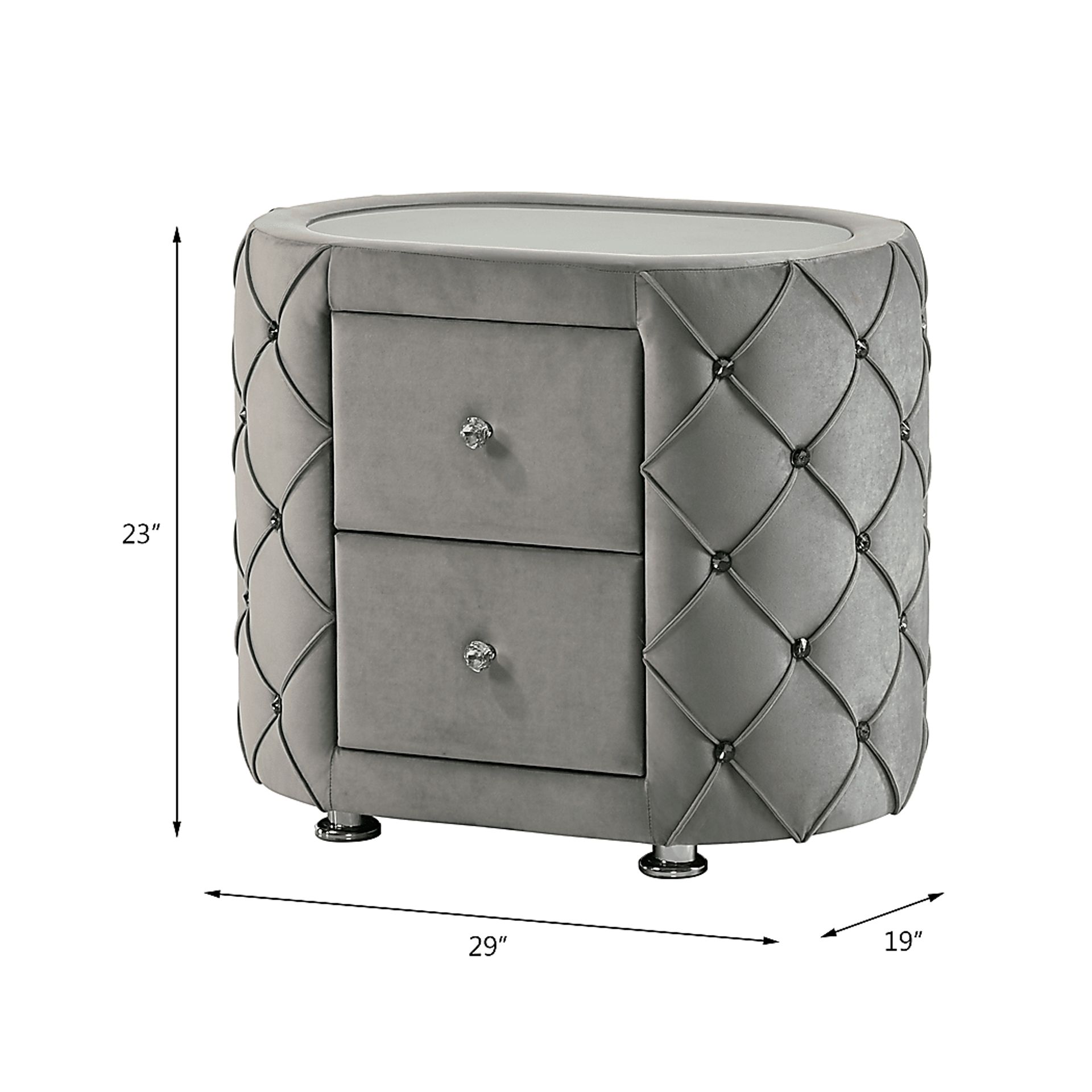 Marmande Gray Nightstand - Image 9