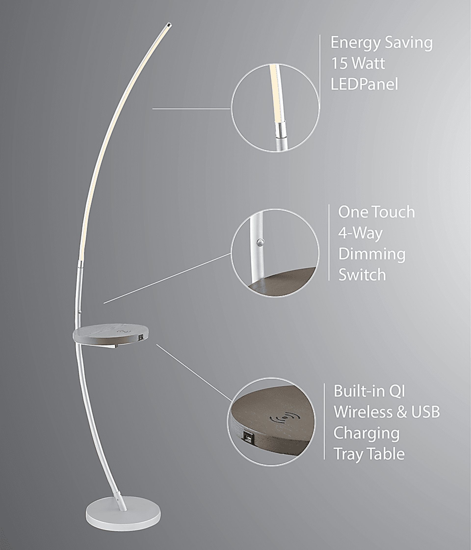 Marona Silver Floor Lamp - Image 6