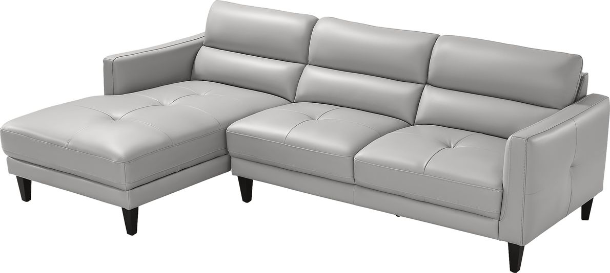 Marotta Leather 2 Pc Left Arm Chaise Sectional