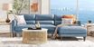 Marotta Leather 2 Pc Right Arm Chaise Sectional