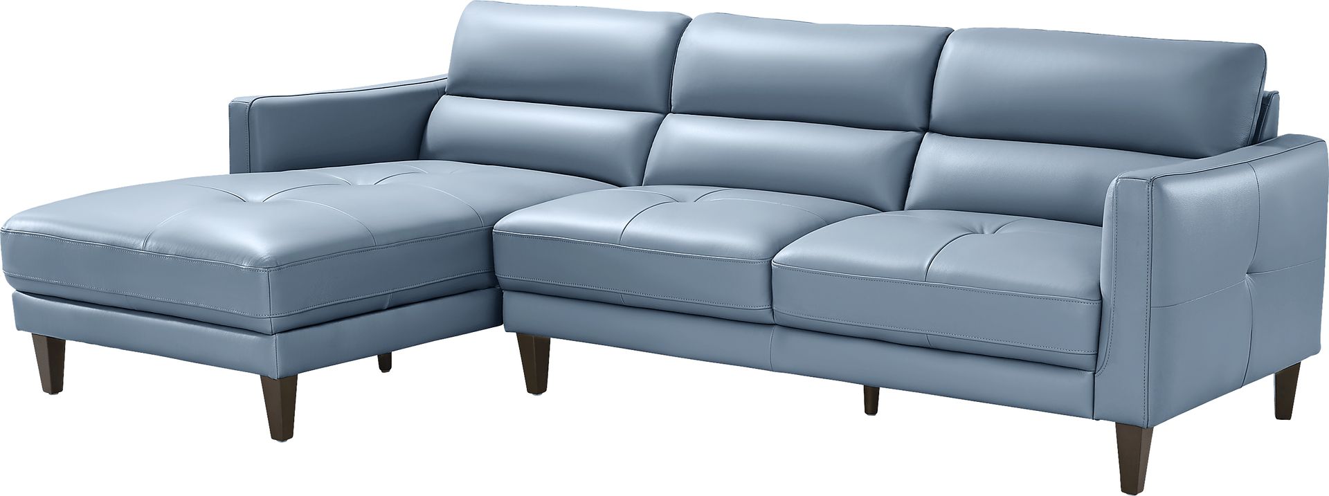 Marotta Ocean Leather 2 Pc Sectional - Image 3
