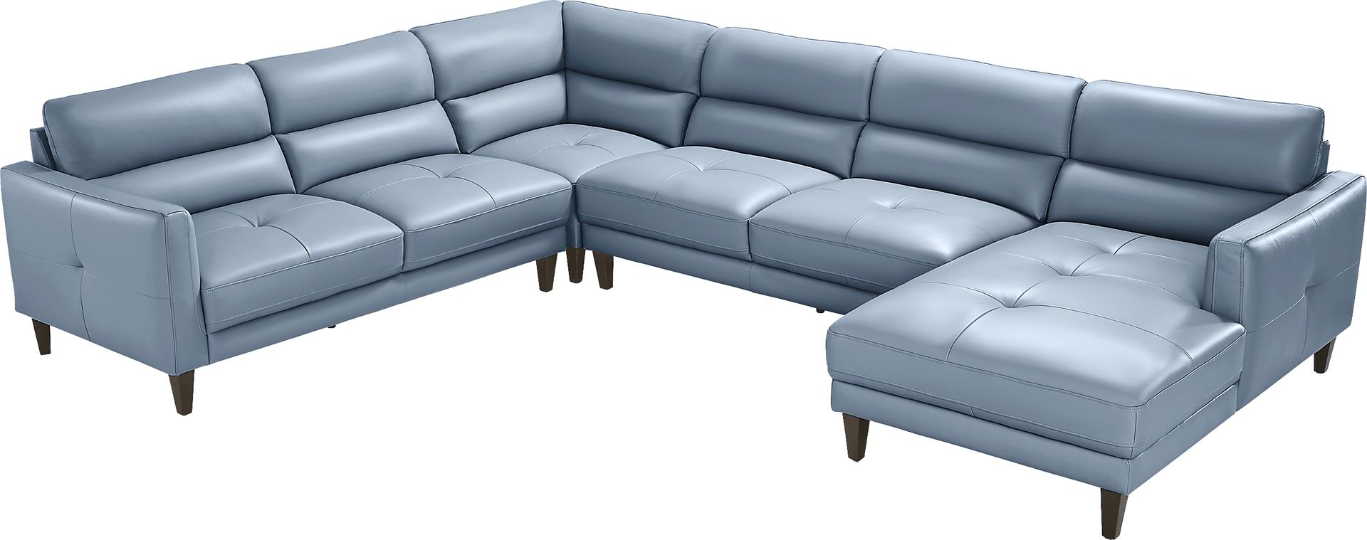 Marotta Ocean Leather 4 Pc Sectional - Image 3