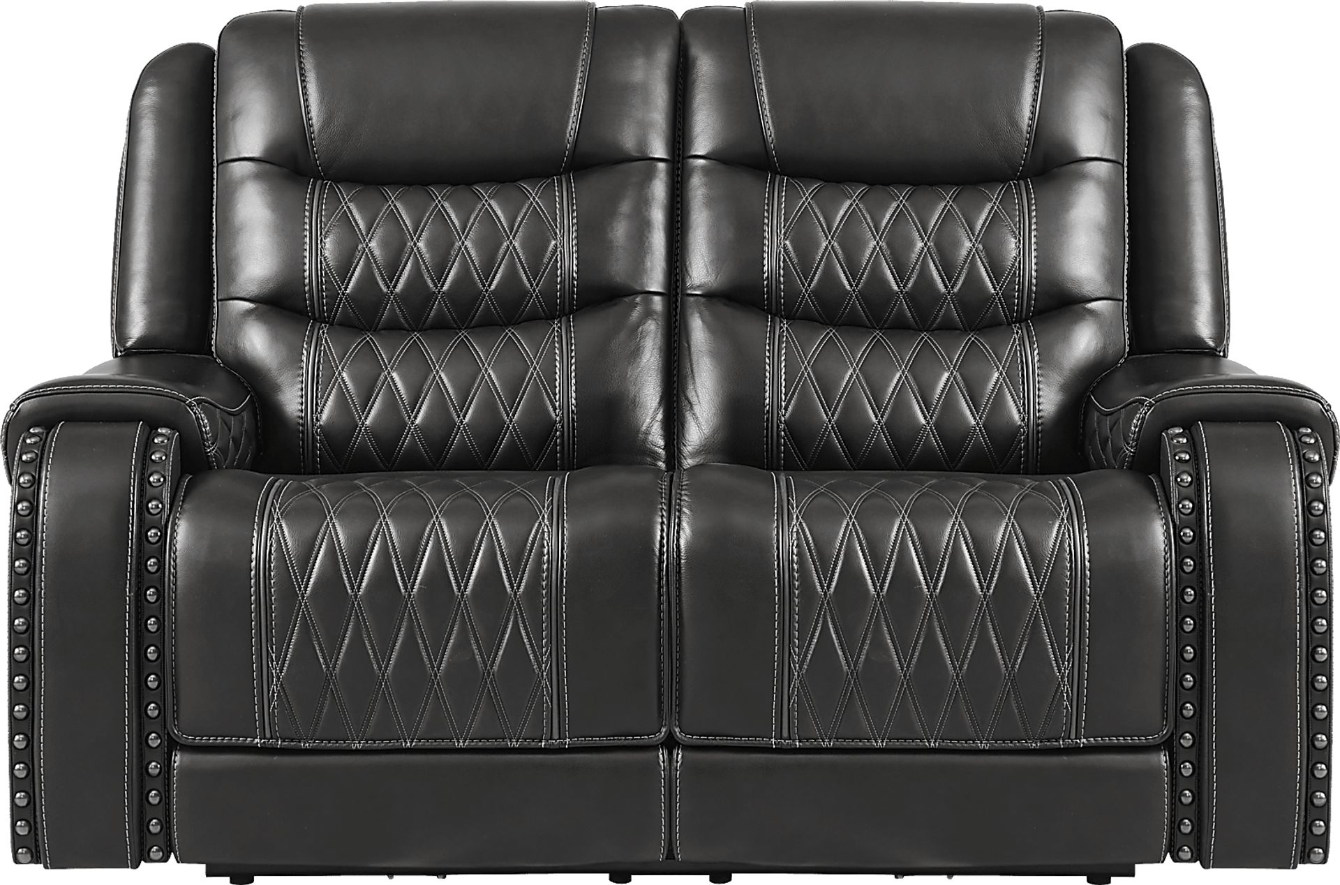 Marquee Black Leather 5 Pc Triple Power Reclining Living Room with Reclining Loveseat - Image 8