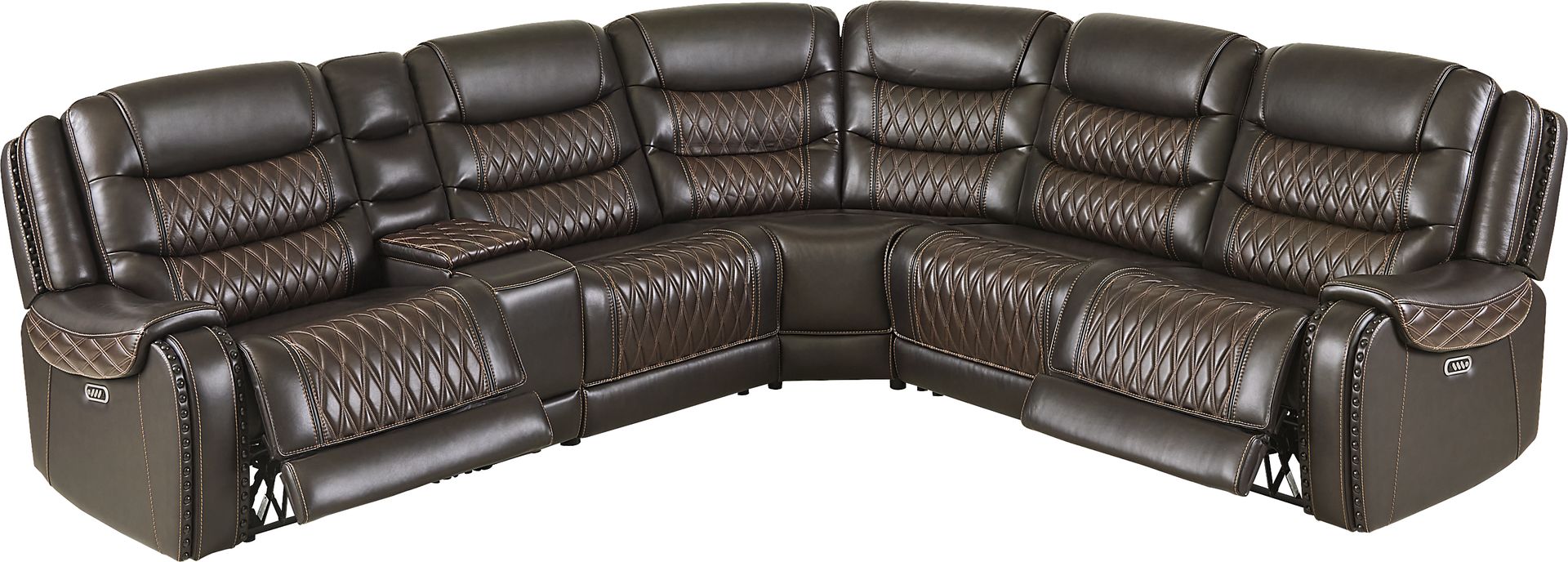 6 pc triple power sectional