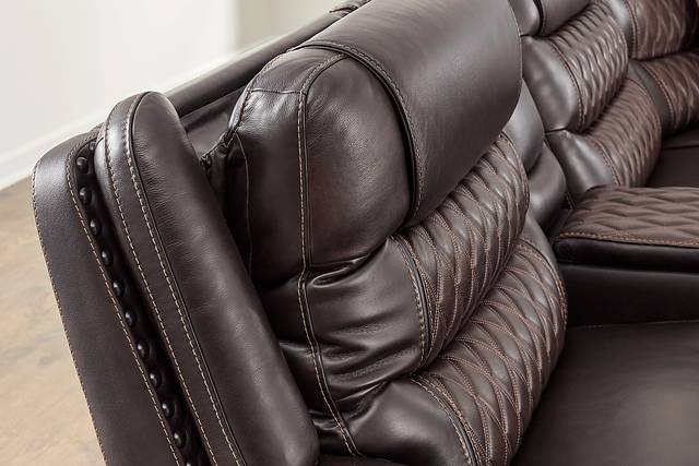 Marquee Brown 10 Pc Leather Triple Power Reclining Sectional Living Room - Thumbnail - Image 5