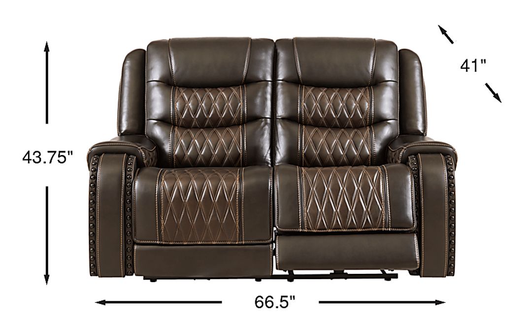 Marquee Leather Non-Power Reclining Loveseat