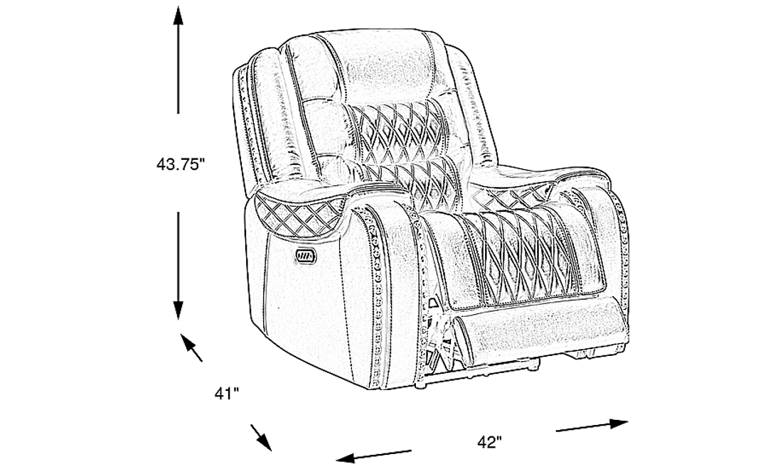 Marquee Leather Triple Power Recliner