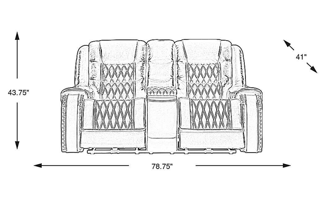 Marquee Leather Triple Power Reclining Loveseat
