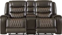 triple power reclining console loveseat
